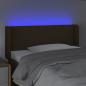 Preview: LED Kopfteil Dunkelbraun 103x16x78/88 cm Stoff