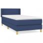 Preview: Boxspringbett mit Matratze Blau 90x190 cm Stoff