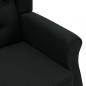 Preview: Massagesessel mit Hocker Schwarz Stoff