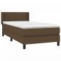 Preview: Boxspringbett mit Matratze Dunkelbraun 80x200 cm Stoff