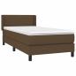 Preview: Boxspringbett mit Matratze Dunkelbraun 100x200 cm Stoff