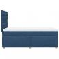 Preview: Boxspringbett mit Matratze Blau 90x190 cm Stoff