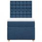 Preview: Boxspringbett mit Matratze Blau 90x190 cm Stoff