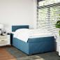 Preview: Boxspringbett mit Matratze Dunkelblau 120x190 cm Samt