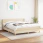 Preview: ARDEBO.de - Boxspringbett mit Matratze Creme 160x200 cm Stoff