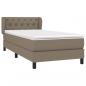 Preview: Boxspringbett mit Matratze Taupe 80x200 cm Stoff