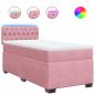 Preview: Boxspringbett mit Matratze Rosa 90x190 cm Samt