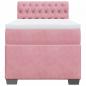 Preview: Boxspringbett mit Matratze Rosa 90x190 cm Samt