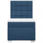 Preview: Boxspringbett mit Matratze Blau 100x200 cm Stoff