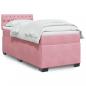 Preview: ARDEBO.de - Boxspringbett mit Matratze Rosa 90x190 cm Samt