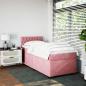 Preview: Boxspringbett mit Matratze Rosa 90x190 cm Samt