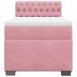 Preview: Boxspringbett mit Matratze Rosa 90x190 cm Samt