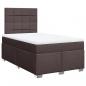 Preview: Boxspringbett mit Matratze Dunkelbraun 120x190 cm Stoff