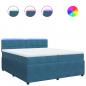 Preview: Boxspringbett mit Matratze Blau 200x200 cm Samt