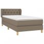 Preview: Boxspringbett mit Matratze Taupe 80x200 cm Stoff