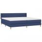 Preview: Boxspringbett mit Matratze Blau 200x200 cm Stoff