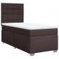 Preview: Boxspringbett mit Matratze Dunkelbraun 100x200 cm Stoff