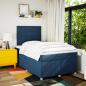 Preview: Boxspringbett mit Matratze Blau 120x200 cm Stoff