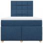 Preview: Boxspringbett mit Matratze Blau 120x200 cm Stoff