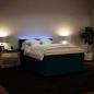 Preview: Boxspringbett mit Matratze Blau 140x190 cm Samt