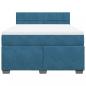 Preview: Boxspringbett mit Matratze Blau 140x190 cm Samt