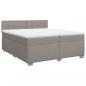 Preview: Boxspringbett mit Matratze Taupe 200x200 cm Stoff