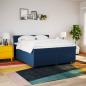 Preview: Boxspringbett mit Matratze Blau 200x200 cm Stoff