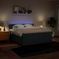 Preview: Boxspringbett mit Matratze Blau 200x200 cm Stoff