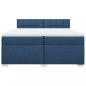 Preview: Boxspringbett mit Matratze Blau 200x200 cm Stoff