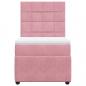 Preview: Boxspringbett mit Matratze Rosa 100x200 cm Samt