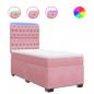 Preview: Boxspringbett mit Matratze Rosa 90x190 cm Samt