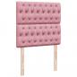 Preview: Boxspringbett mit Matratze Rosa 90x190 cm Samt