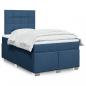 Preview: ARDEBO.de - Boxspringbett mit Matratze Blau 120x200 cm Stoff