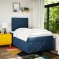 Preview: Boxspringbett mit Matratze Blau 120x200 cm Stoff