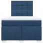 Preview: Boxspringbett mit Matratze Blau 120x200 cm Stoff