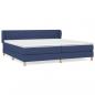 Preview: Boxspringbett mit Matratze Blau 200x200 cm Stoff