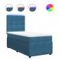 Preview: Boxspringbett mit Matratze Blau 100x200 cm Samt