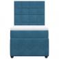 Preview: Boxspringbett mit Matratze Blau 100x200 cm Samt