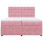 Preview: Boxspringbett mit Matratze Rosa 200x200 cm Samt