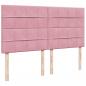 Preview: Boxspringbett mit Matratze Rosa 200x200 cm Samt