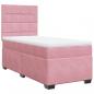 Preview: Boxspringbett mit Matratze Rosa 100x200 cm Samt