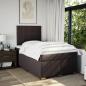 Preview: Boxspringbett mit Matratze Dunkelbraun 120x200 cm Stoff