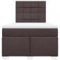 Preview: Boxspringbett mit Matratze Dunkelbraun 120x200 cm Stoff