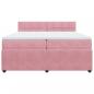 Preview: Boxspringbett mit Matratze Rosa 200x200 cm Samt