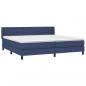 Preview: Boxspringbett mit Matratze Blau 200x200 cm Stoff