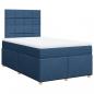 Preview: Boxspringbett mit Matratze Blau 120x200 cm Stoff