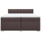 Preview: Boxspringbett mit Matratze Dunkelbraun 200x200 cm Stoff