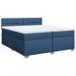 Preview: Boxspringbett mit Matratze Blau 200x200 cm Stoff