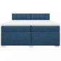 Preview: Boxspringbett mit Matratze Blau 200x200 cm Stoff