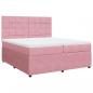 Preview: Boxspringbett mit Matratze Rosa 200x200 cm Samt